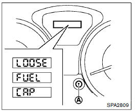 Le message d'avertissement LOOSE FUEL CAP